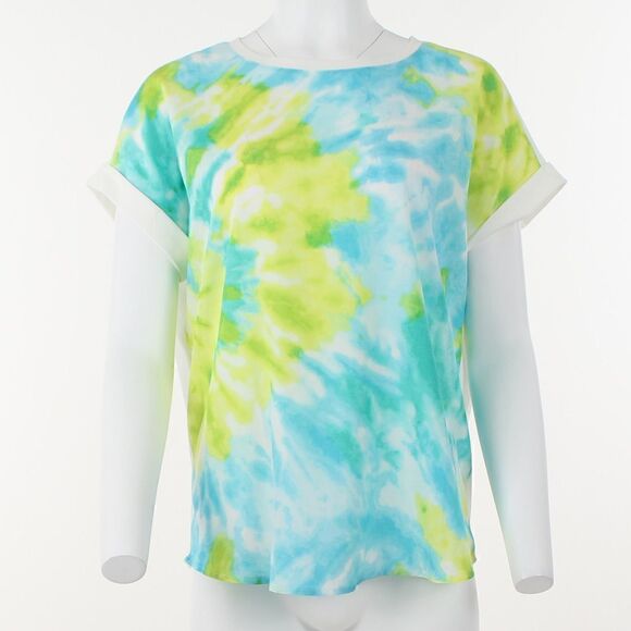 Calvin Klein Tie-Dye Mixed-Media Top - Picture 2 of 5